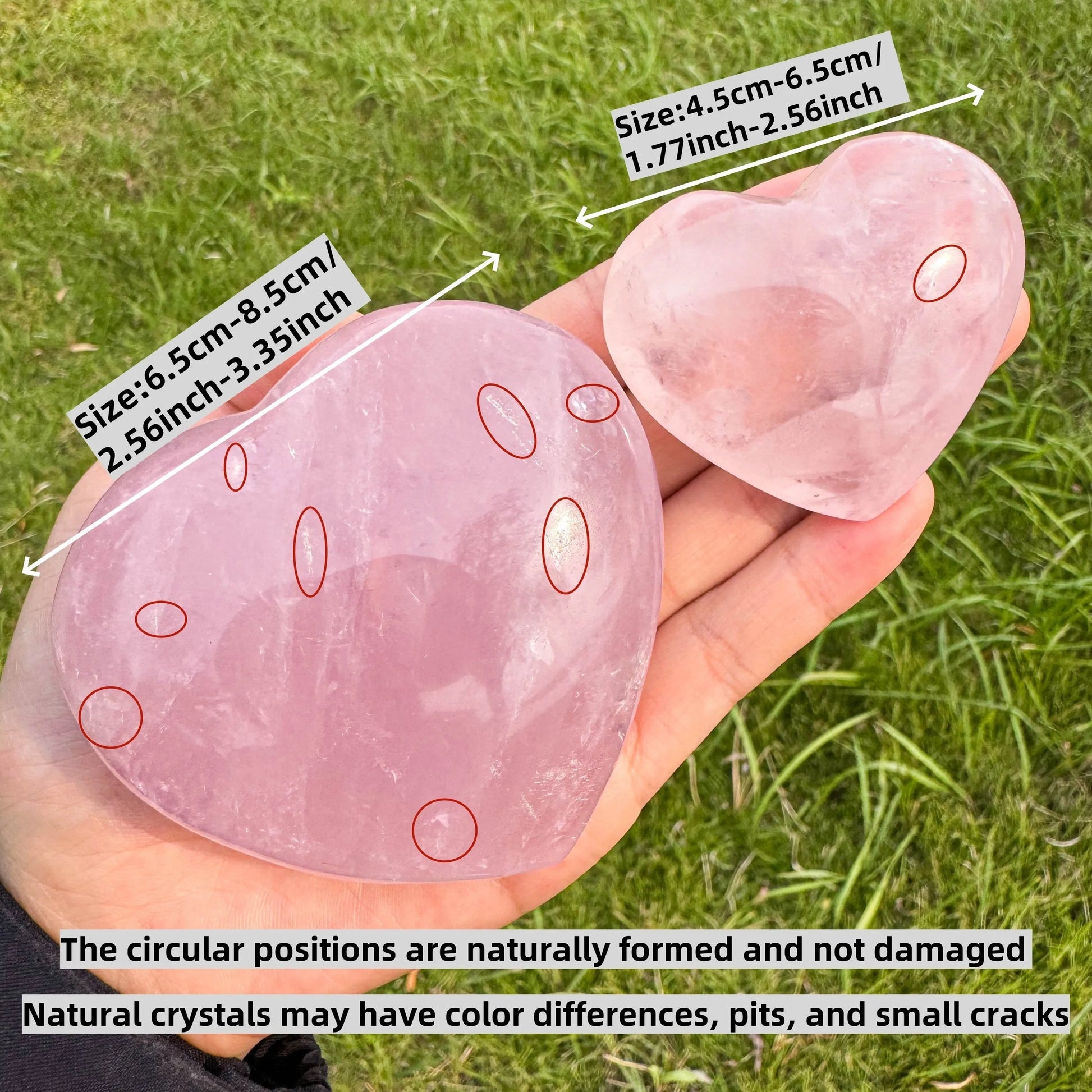 [1 Rose Quartz Crystal] 1 Rose Quartz Heart-Shaped Crystal O