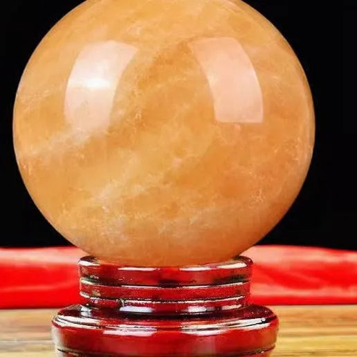 Natural Citrine Ball Ornaments Lucky Feng Shui