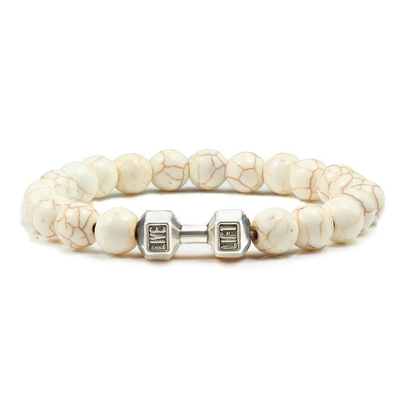 Clarity Stone Bracelet – Tranquil Blue Beads for Mindful Living