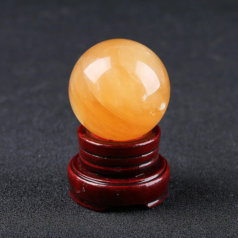 Citrine Calcite Ball Crystal Crafts