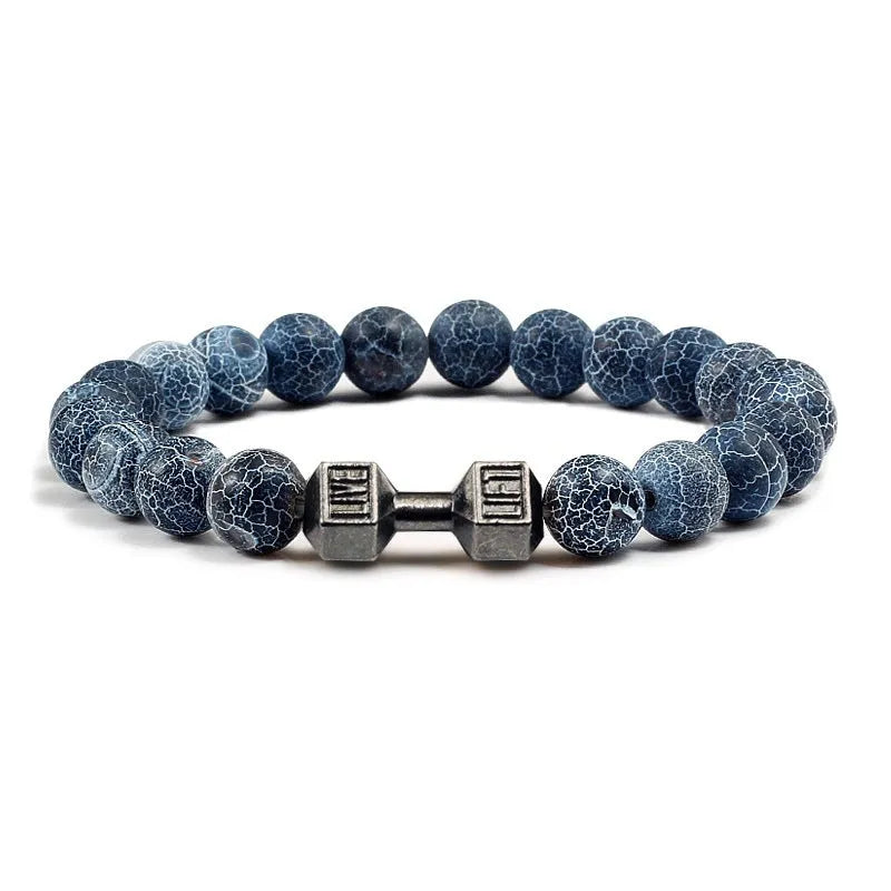Clarity Stone Bracelet – Tranquil Blue Beads for Mindful Living