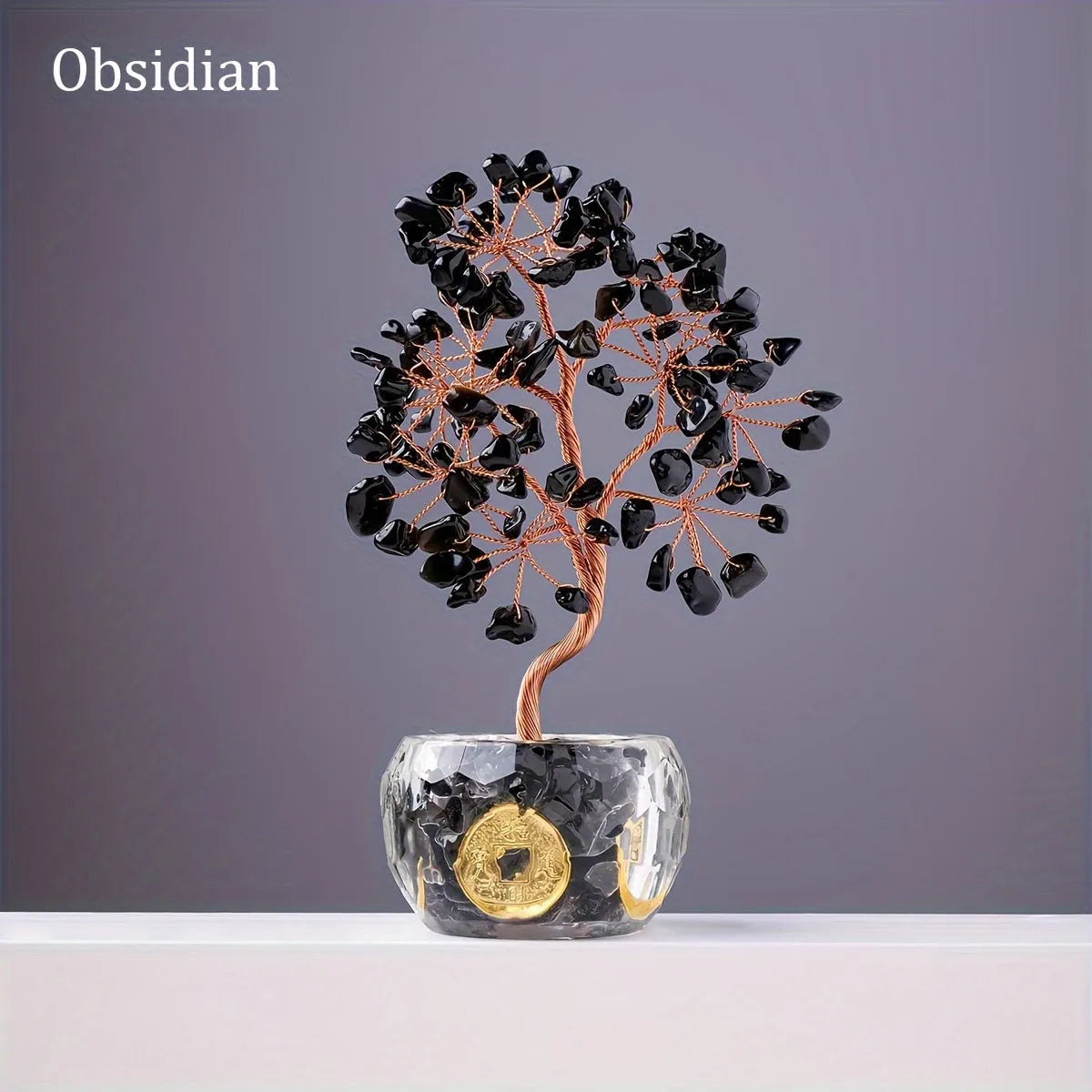 [Handcrafted Crystal Fortune Tree] Handcrafted Runyangshi 1p