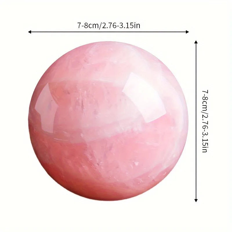 Rose Quartz Sphere – Healing Crystal Ball for Elegant Home Display
